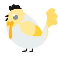 A silver and honey chicken with a head pattern