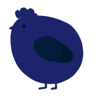A navy and tumblr chicken