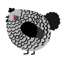 A overcast and cream chicken with a lace pattern