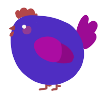A indigo and plum chicken