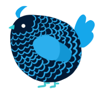 A tumblr and sky chicken with a lace pattern
