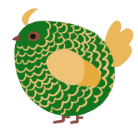 A leaf and honey chicken with a lace pattern