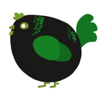 A sable and leaf chicken with a neck-band pattern