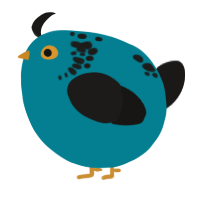 A sea and sable chicken with a neck-speckle pattern
