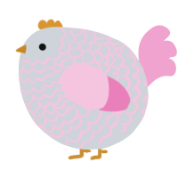 A mist and pink chicken with a lace pattern