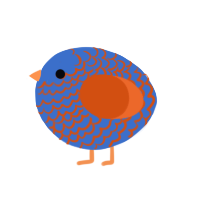 A gold and sky chicken with a lace pattern