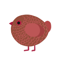A russet and red chicken with a lace pattern