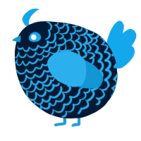 A tumblr and sky chicken with a lace pattern