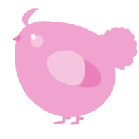 A pink chicken