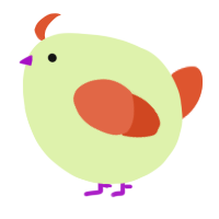 A apple and vermilion chicken