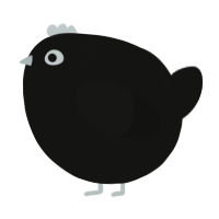 A black chicken with a neck-band pattern