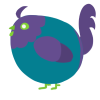 A sea and overcast chicken with a head pattern