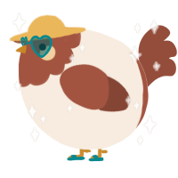 A cream and russet chicken with a head pattern