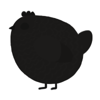 A sable chicken with a lace pattern