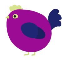 A plum and navy chicken