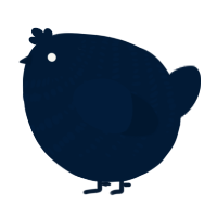 A tumblr chicken with a bar pattern