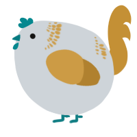 A mist and gold chicken with a neck-band pattern