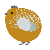 A ochre and silver chicken with a half-lace pattern