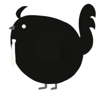 A black chicken with a half-lace pattern