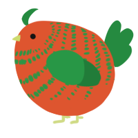 A vermilion and viridian chicken with a bar pattern