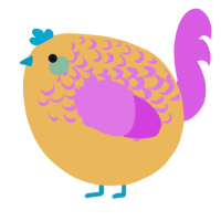 A honey and orchid chicken with a half-lace pattern