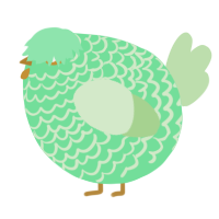 A spring and gluppy chicken with a lace pattern