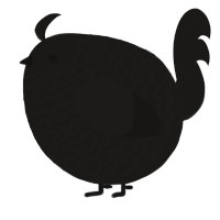 A sable chicken with a lace pattern
