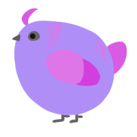 A lilac and orchid chicken with a neck-band pattern