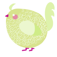 A lemon and apple chicken with a double-lace pattern