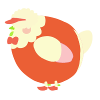 A russet and lavender chicken with a head pattern