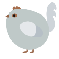 A silver and mist chicken