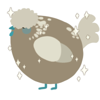 A ash and silver chicken with a neck-speckle pattern