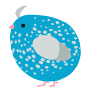 A cerulean and silver chicken with a speckle pattern