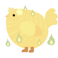 A honey chicken with a bar pattern