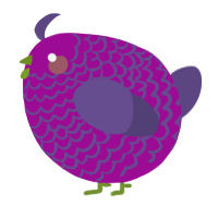 A plum and overcast chicken with a lace pattern