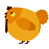 A ash and grey chicken with a head pattern