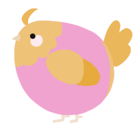 A pink and honey chicken with a head pattern