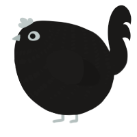 A sable chicken with a bar pattern