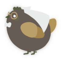 A bark and ochre chicken