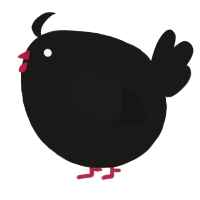 A sable chicken with a lace pattern