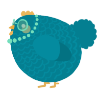 A sea chicken with a lace pattern