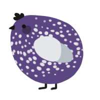 A overcast and mist chicken with a speckle pattern