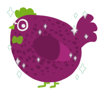 A spring chicken with a speckle pattern
