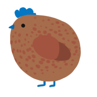 A brown and russet chicken with a speckle pattern