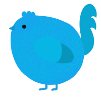 A sky and cerulean chicken with a double-lace pattern
