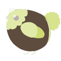 A bark and lemon chicken with a head pattern