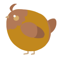 A ochre and brown chicken with a head pattern