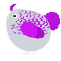 A mist and amethyst chicken with a half-lace pattern