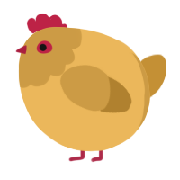 A honey and gold chicken with a head pattern