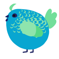 A cerulean and spring chicken with a half-lace pattern